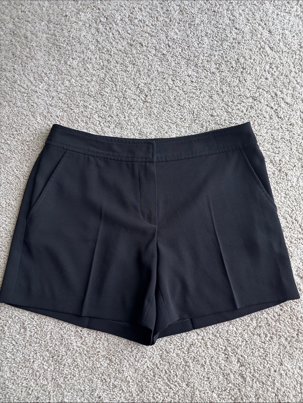 Trina Turk Black High-Waist Tailored Shorts